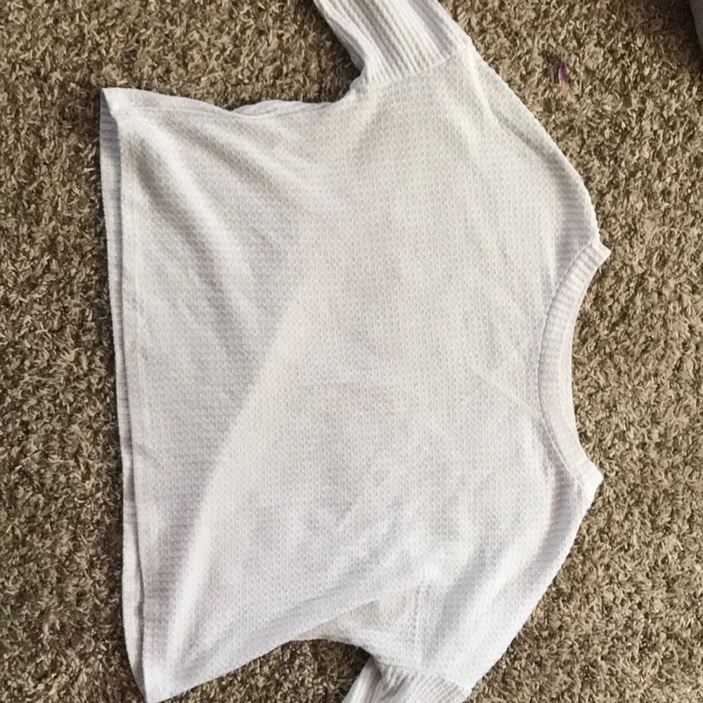 Charlotte Russe white cropped long sleeve